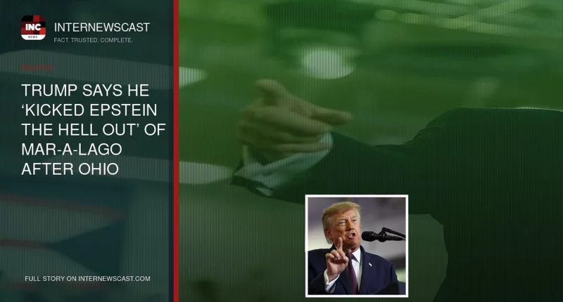 Trump Says He ‘Kicked Epstein the Hell Out’ of Mar-a-Lago After Ohio Protest Disrupts Speech