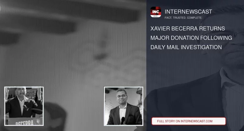 Xavier Becerra Returns Major Donation Following Daily Mail Investigation